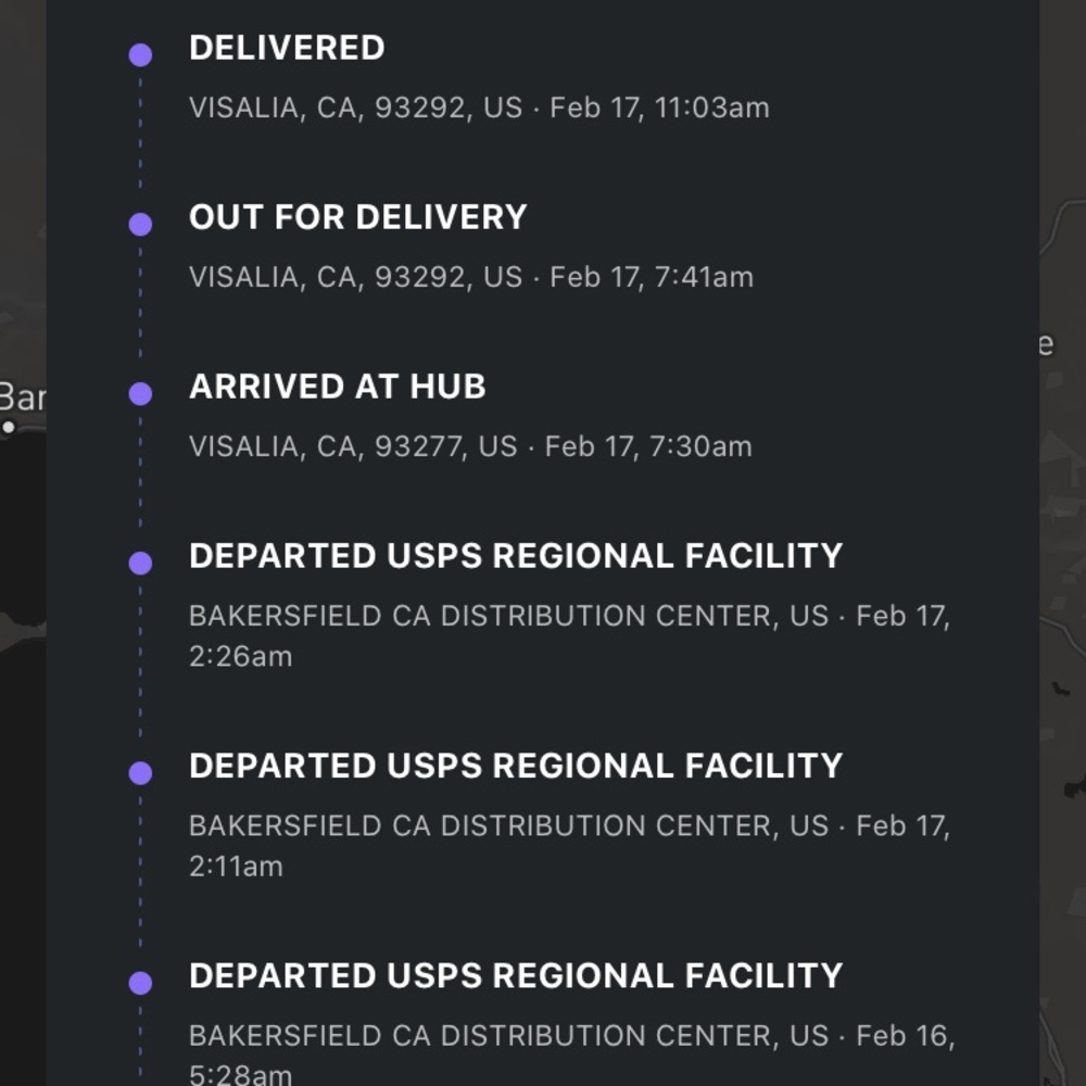 Package Delivery for Order
